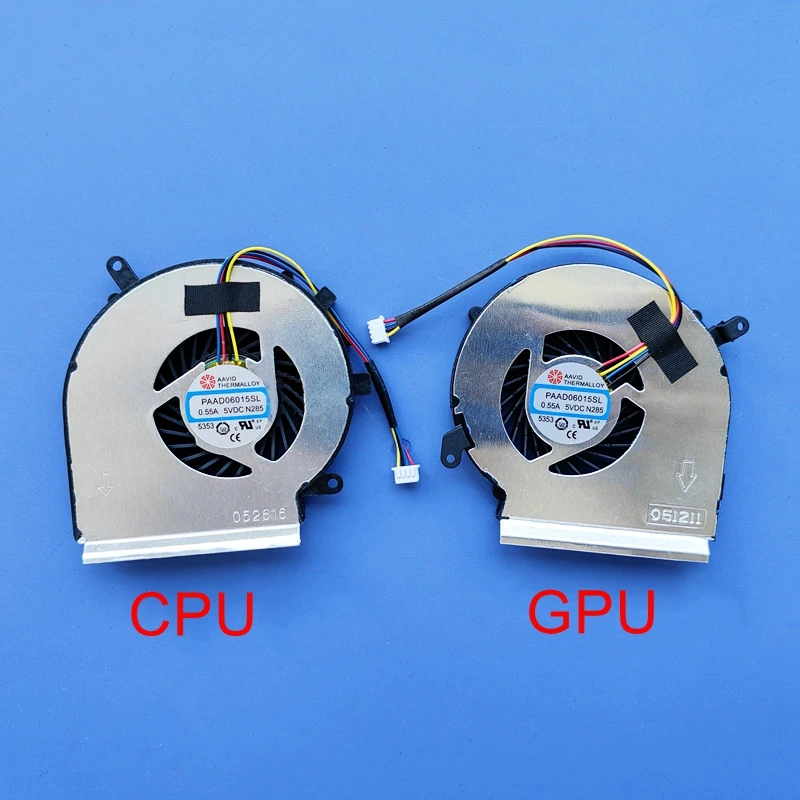 New OEM Laptop CPU GPU Cooling Fan For MSI GE62VR GP62MVR GL62M Cooler PAAD06015SL 4Pins