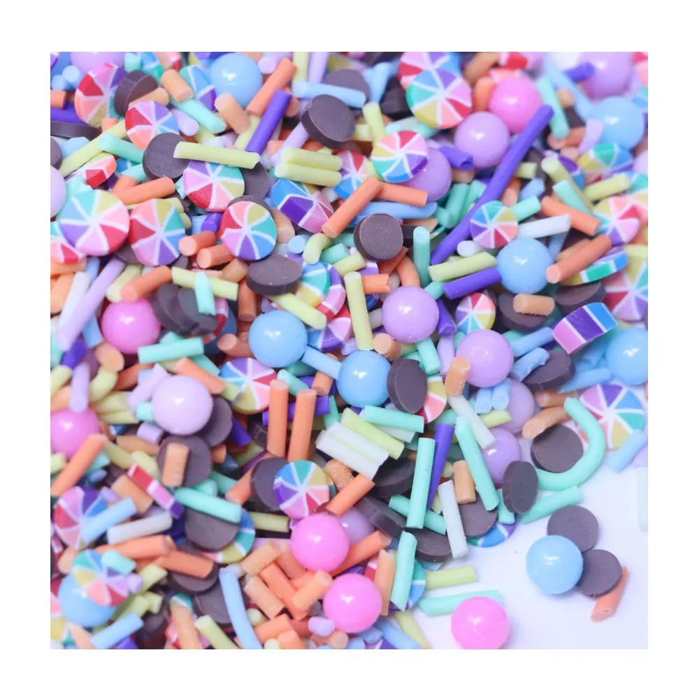 

Смешанные рождественские ломтики конфет, полимерная глина, шейкер для ногтей, украшение для карт, «сделай сам», Хрустальный грязевой наполн...