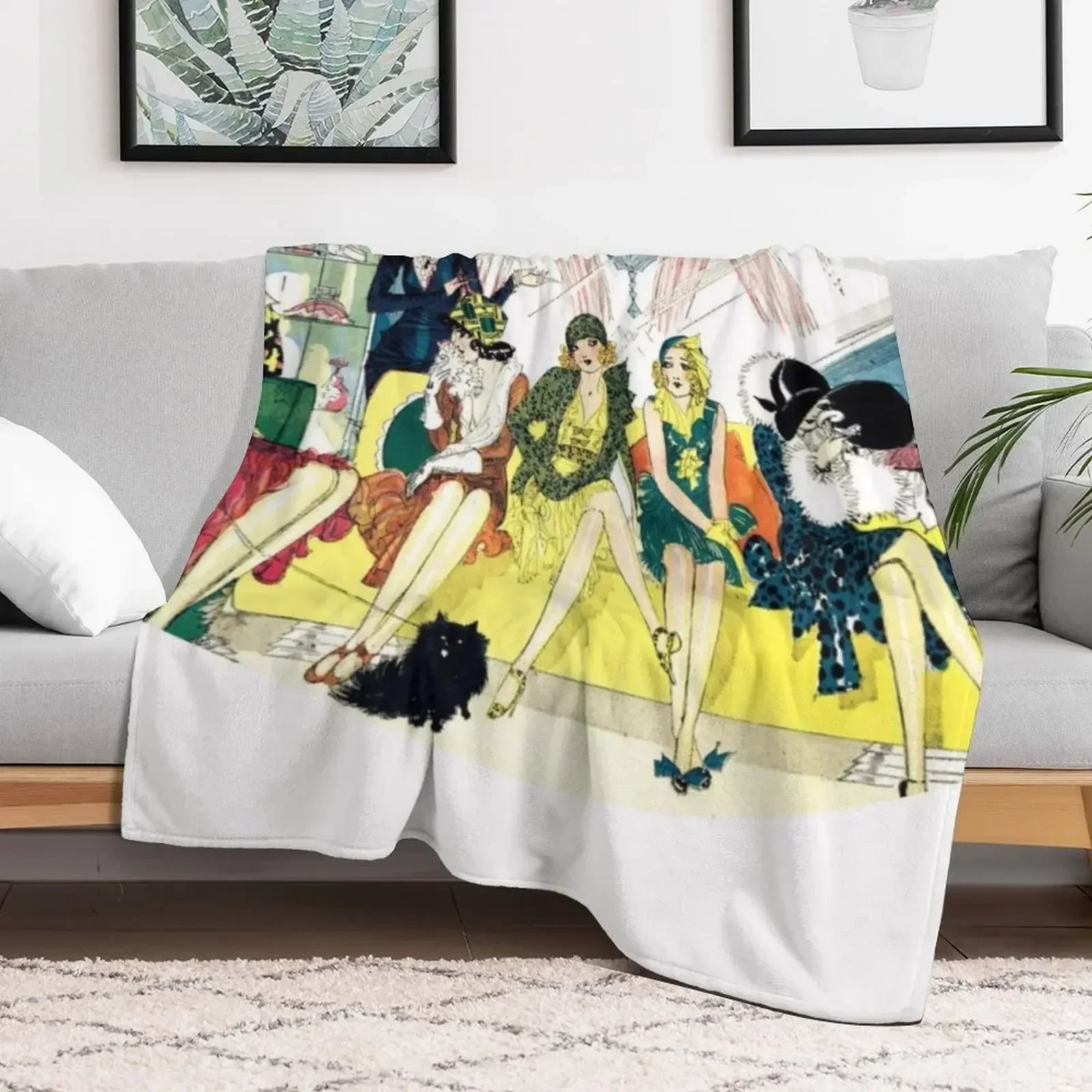 Одеяло Flappers Shopping от Nell Brinkley HD рождественские украшения туристические меховые