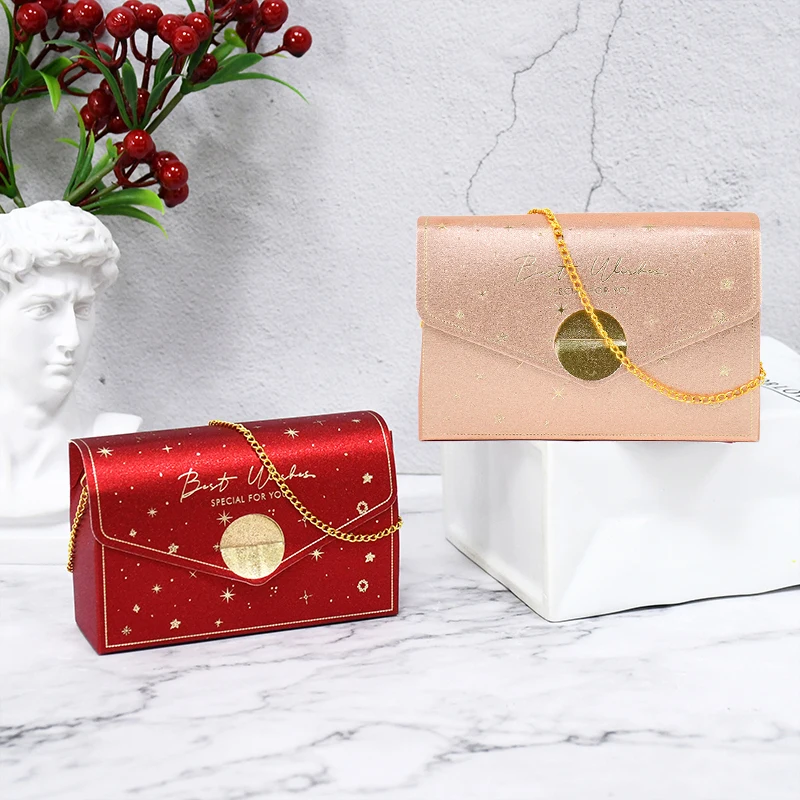 

5 шт., металлическая цепь, чемодан, коробка для конфет, картонная коробка, подарок, аксессуары для украшения вечевечерние, упаковка для рожде...