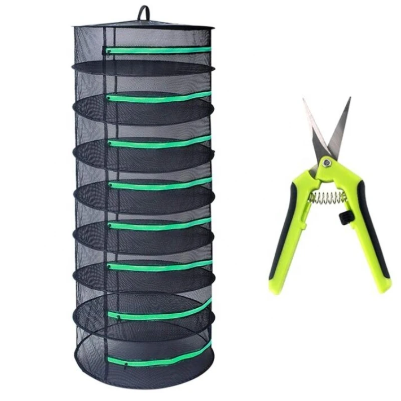 8 Tier Hydroponic Herb Bud Plant Clothes Drying Net