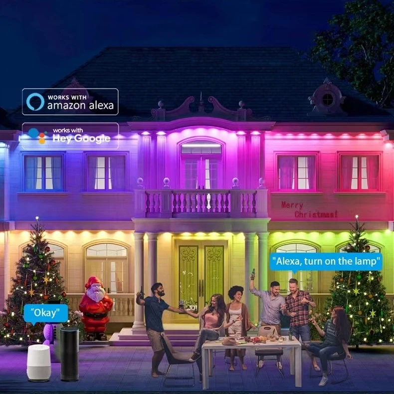 108 футов светодиодный постоянный уличный RGBW карнизный светильник 72 светодиода