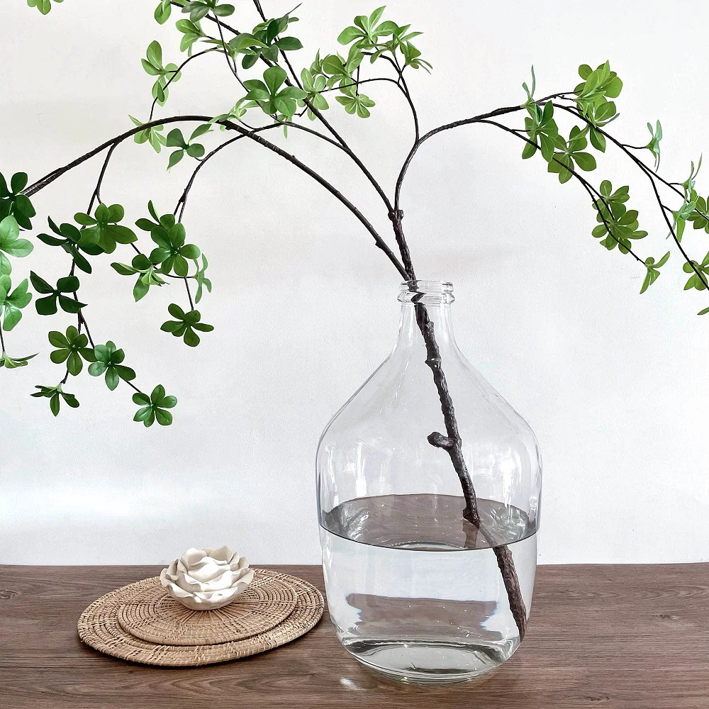 

Flower Vases Home Decor Clear Large Glass Balloon Jug Farmhouse Tabletop Centerpiece Decorative Aesthetic Art Modern Simple