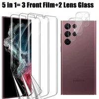 5 in 1 for samsung galaxy s22 ultra hydrogel film for samsung s22 screen protector for samsung s21 plus lens glass accessories