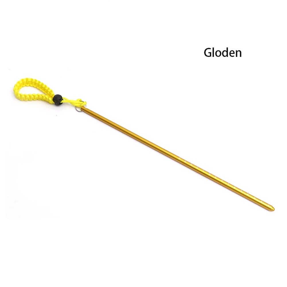 

Lobster Stick Diving Stick 34*0.8cm Aluminum Alloy Rod Pointer Rod With 15cm Measuring Scale With Strap Lanyard