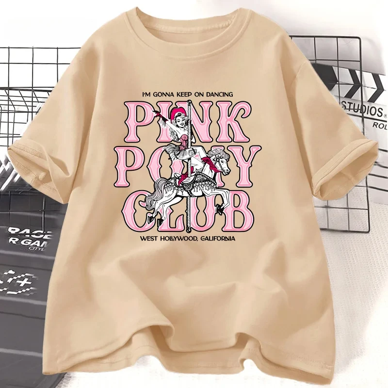 Розовая футболка Pony Club принцессы в стиле кантри женская винтажная с коротким