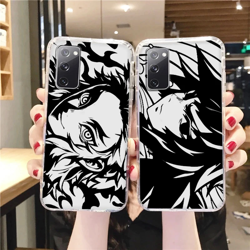 

Demon Slayer Cool Anime Boy Transparent Phone Case For Samsung A73 A72 A71 A52 A53 A54 A51 A42 A34 A32 A14 A13 A12 A23 5G Cover