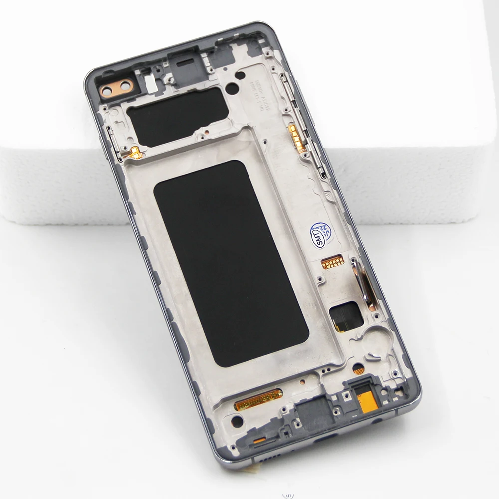 Экран с рамкой для Samsung Galaxy S10 + / Plus G975F/DS ЖК-дисплей сенсорный экран дигитайзер