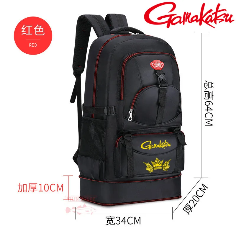 

Gamakatsu Fishing Bag Men's Outdoor Camping Climbing Bag Waterproof Mountaineering Hiking Backpacks Sport Climbing Fishing Bag