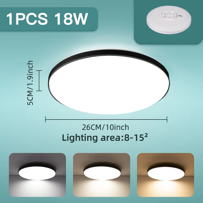 

Потолочный светодиодный светильник Black/White IP44 15-40Вт