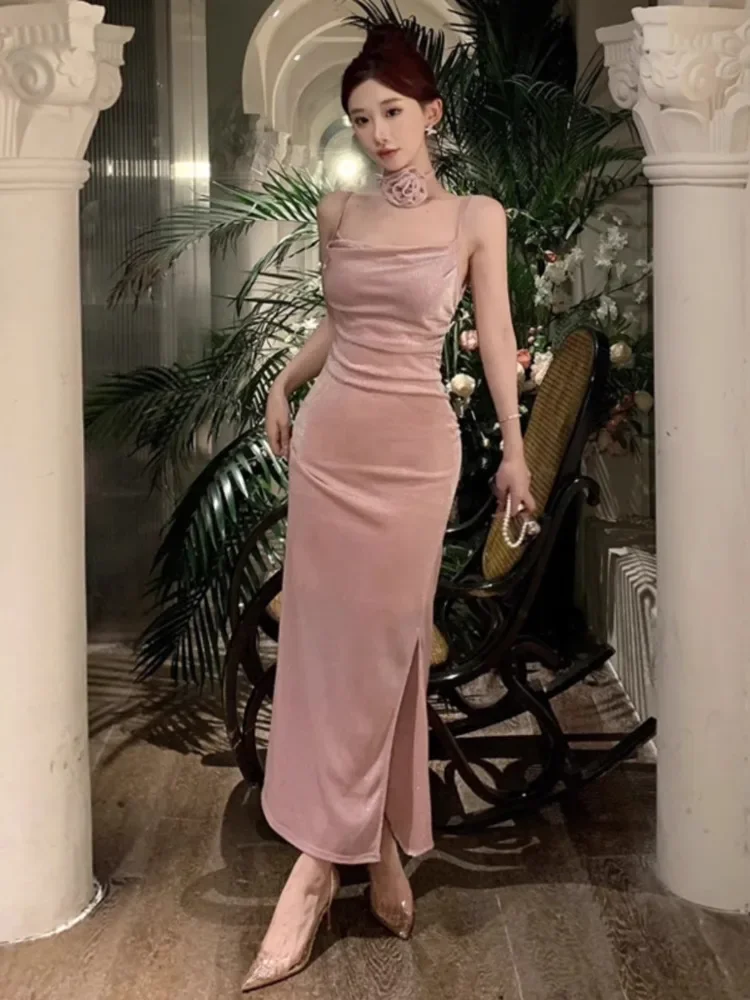 Ezgaga женское платье сексуальные цветы без рукавов с разрезом на шее и открытой