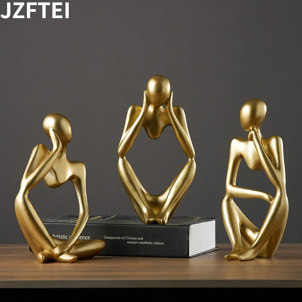 

Resin Home Decoration Office Kawaii Accessories Fashion For Living Room Study Figures Funiture Abstract Salon Ornaments Thinker