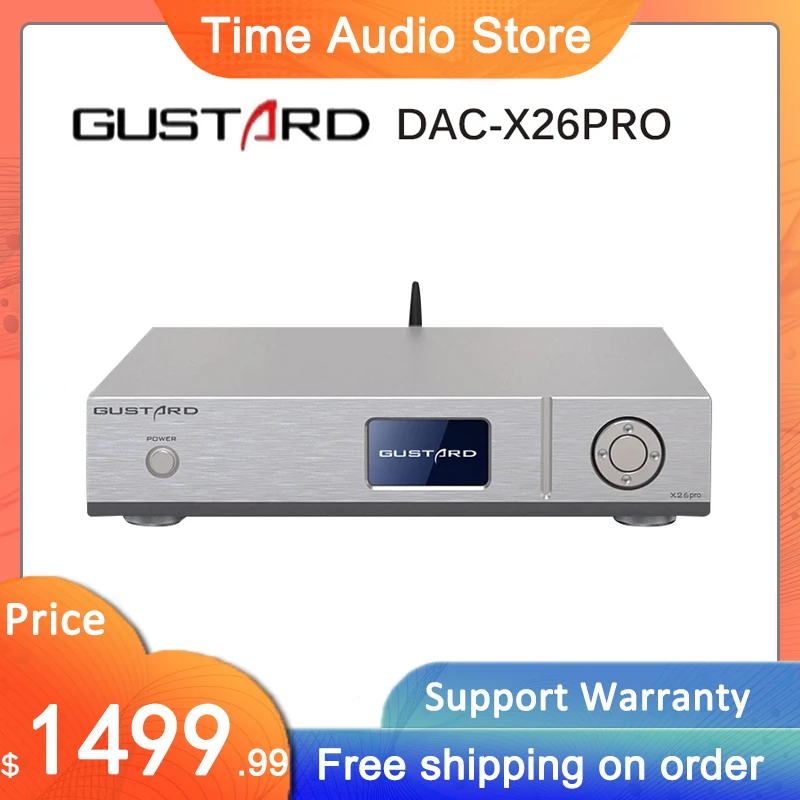 Gustard DAC-X26PRO MQA DAC ESS9038 PRO * 2 Bluetooth 5,0 K2 синтезатор часов X26 PRO DSD512 PCM768KHz декодер