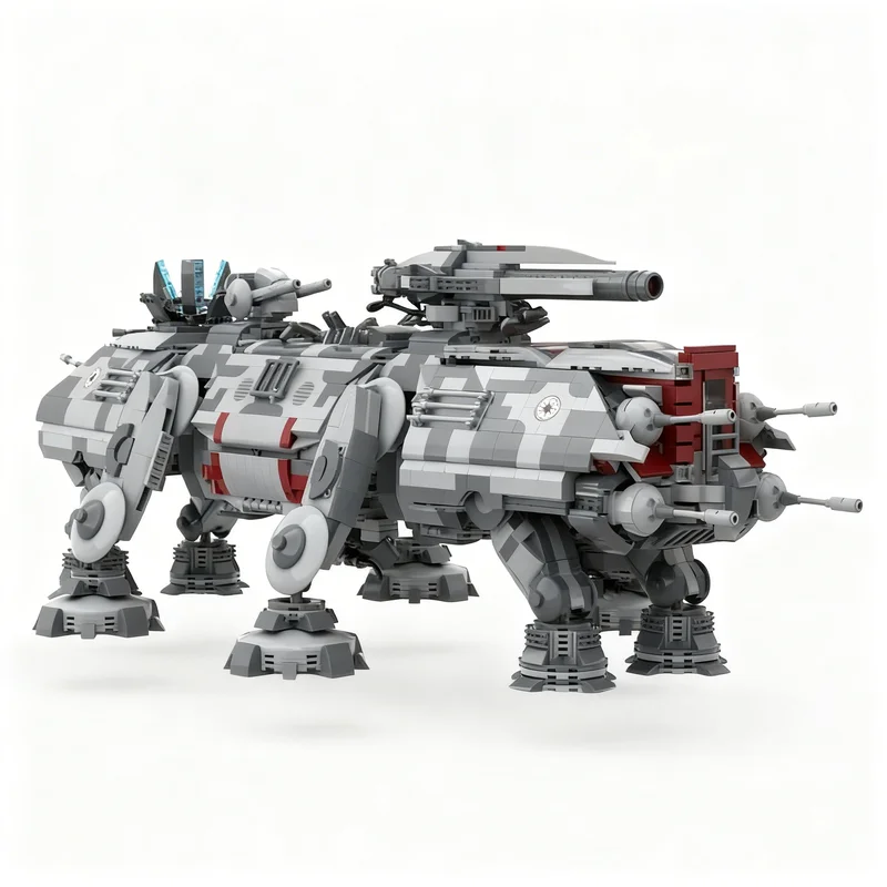 Фото 4497 деталей MOC HMF Вездеходная тяжелая мобильная крепость Star Battle, модель-конструктор, игрушка, строительные блоки, идея для рождественских подарков, DIY №1