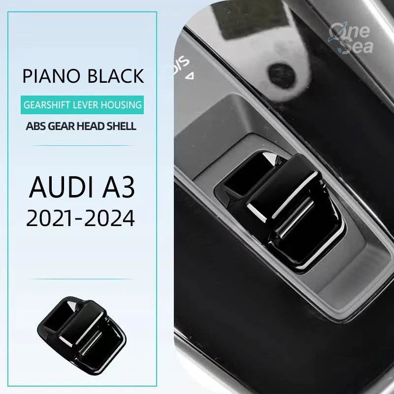 

Автомобильные чехлы на ручку переключения передач для Audi A3 S3 RS3 8Y 2021 2021 2022 2023 2024, Аксессуары для интерьера коробки передач из углеродного волокна ABS