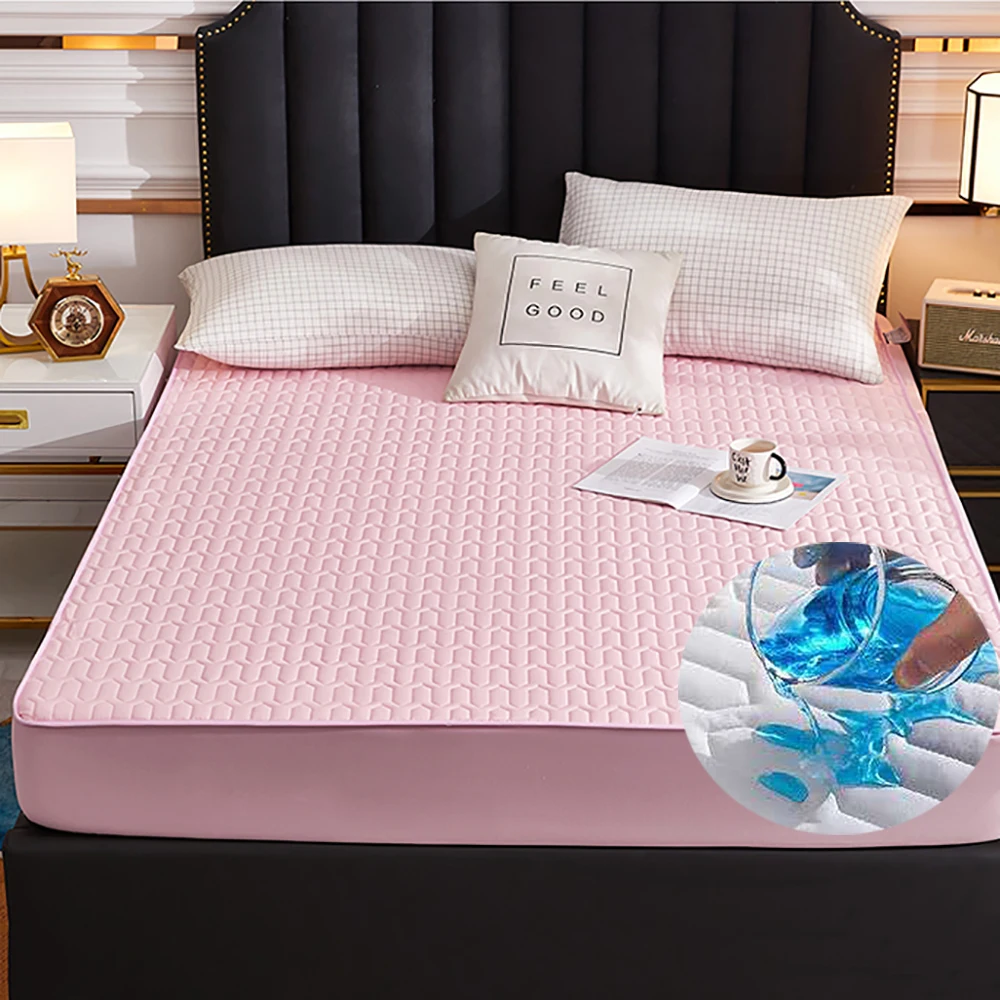 Водонепроницаемый плотный чехол на матрас наматрасник с глубоким карманом