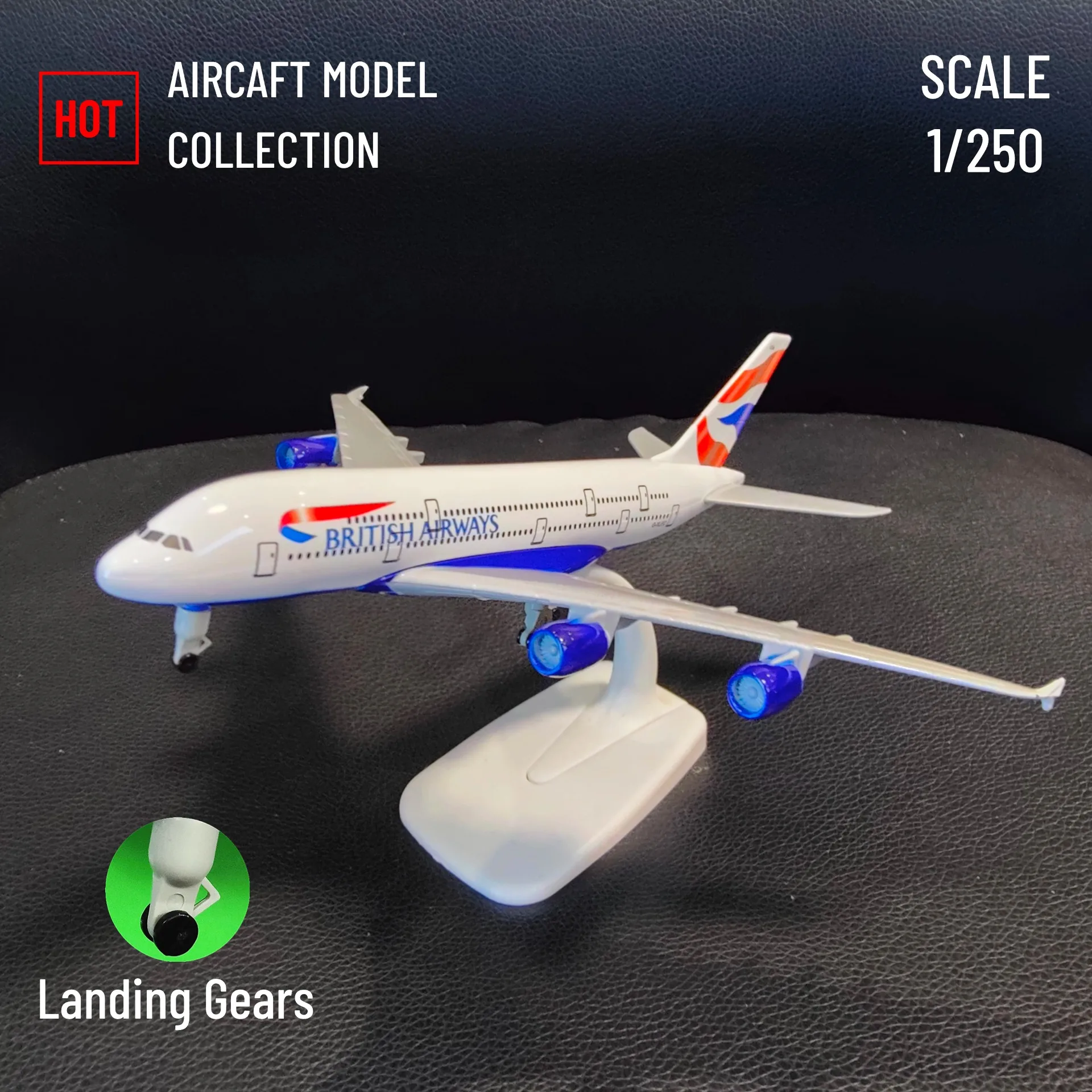 Модель самолета авиационная A350 A380 B747 B777 B787 масштаб 1:250