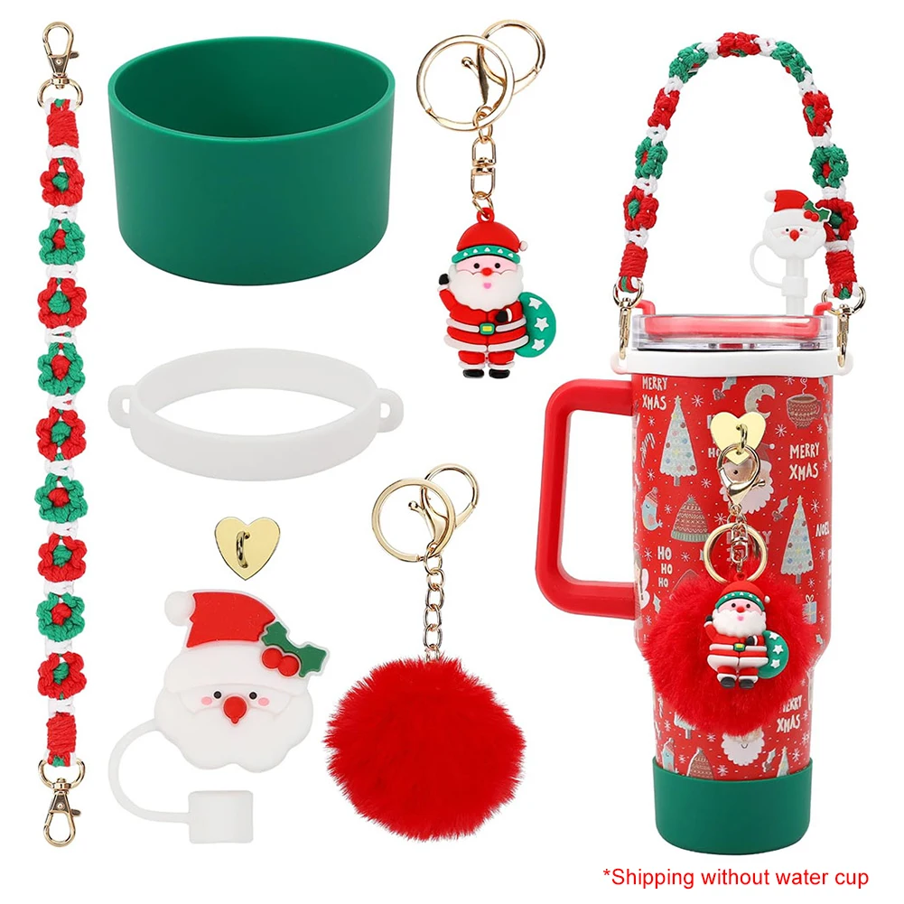 7 шт./компл. рождественская силиконовая чашка для ботинок соломенный чехол ручка