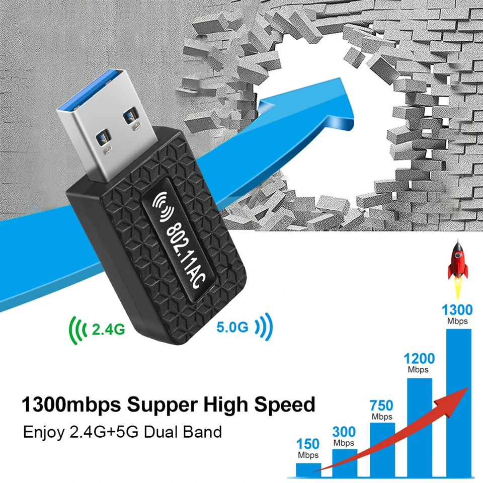 Wi-fi-адаптер с USB-портом 5 ГГц 3 0/5 |