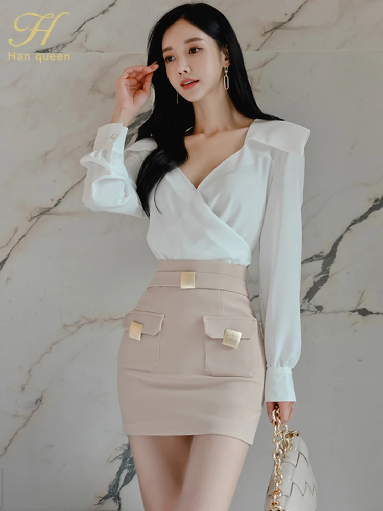 Skirt Korean Elegance Simple Skirts Suits