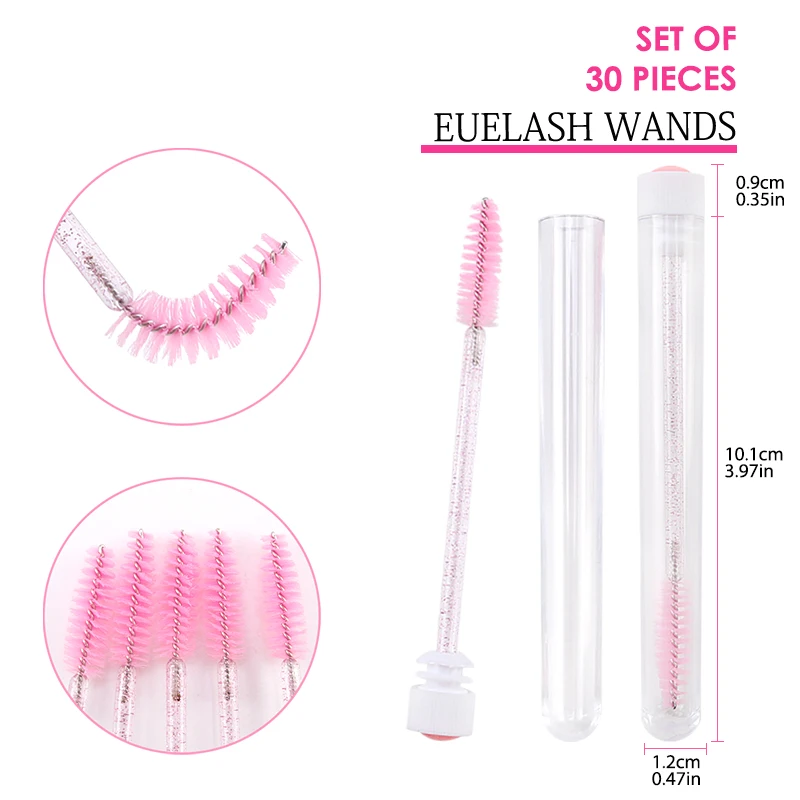50/100/200PCS Eyelash Brushes Tube Disposable Mascara Brushes Wands Lash Extensions Supplies Eyebrow Brush Reusable Leopard