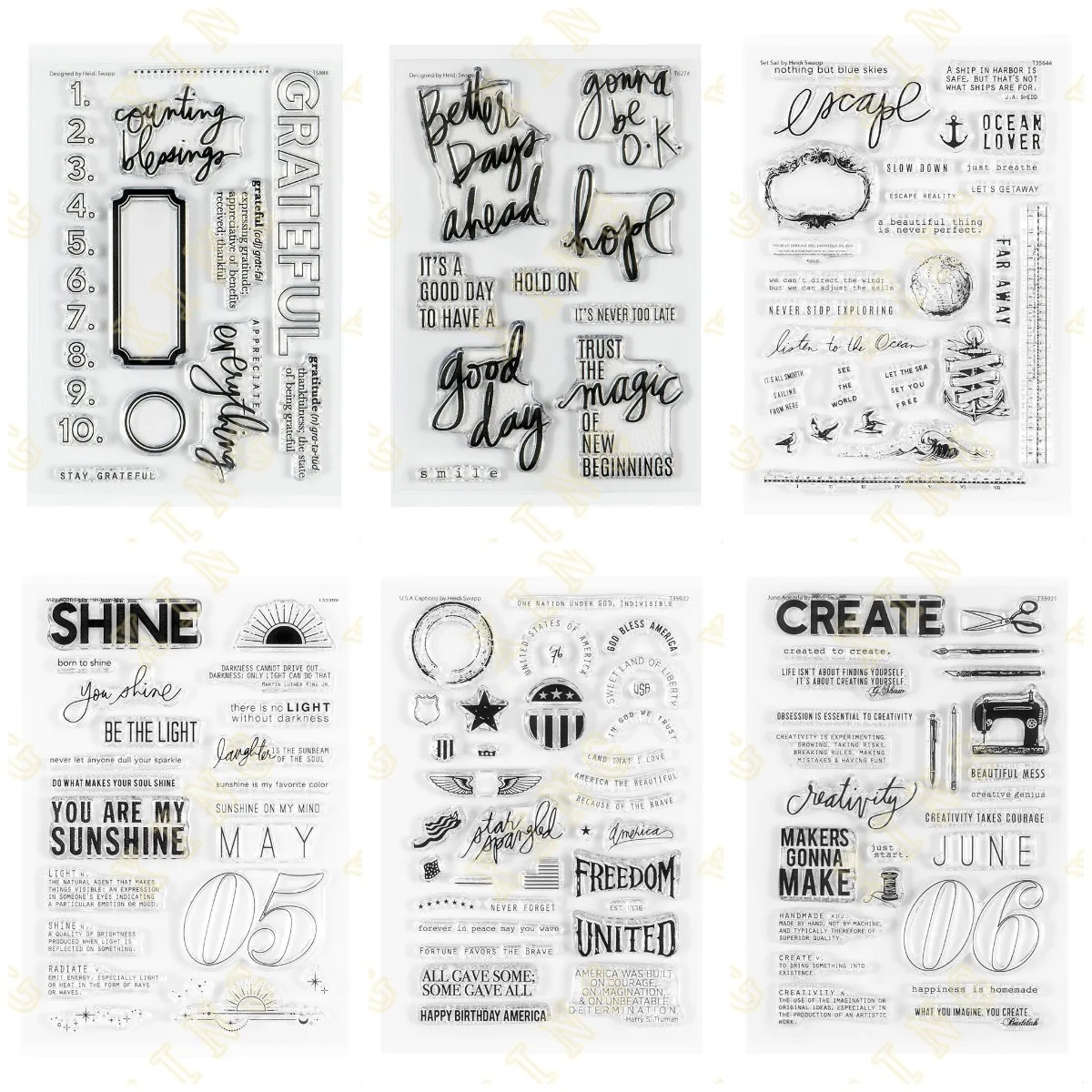 

Grateful Hope June Agenda Clear Silicone Stamps Scrapbook Diary Decoration Embossing Template DIY Greeting Card Handmade 2023