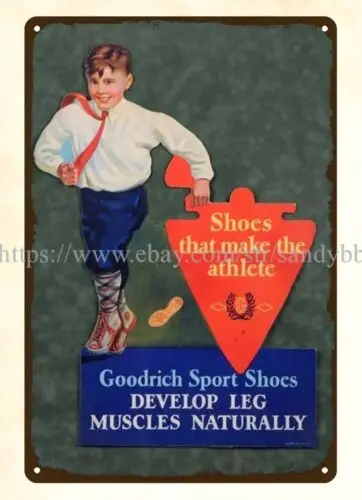 Дизайн интерьера спортивная обувь Goodrich металлический жестяной знак