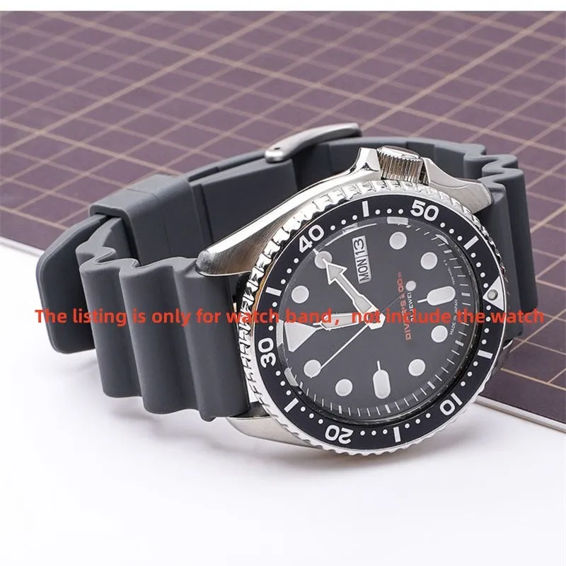 20MM 22MM Silicone SKX007 Turtle Small MM Watch Band Strap Suitable For SKX Tuna SKX007 SUB Diving Watch