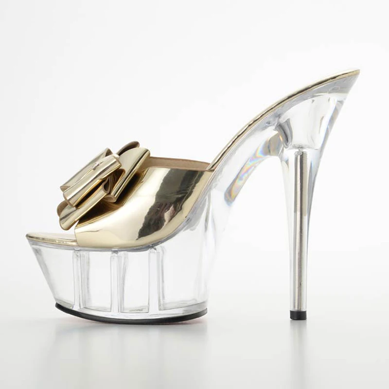 Сексуальная прозрачная подошва на 15 сантиметров модельная обувь для прогулок и