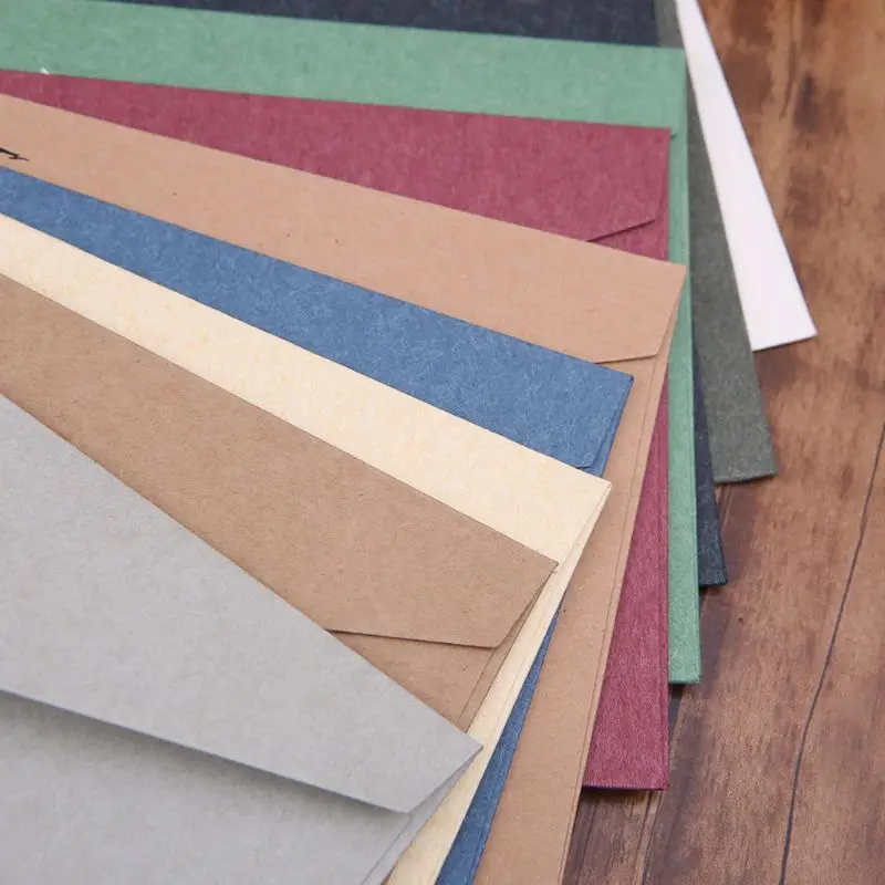 

2022 New 10pcs Retro Vintage Pattern Craft Paper Envelopes For Letter Greeting Cards Wedding Party Invitations