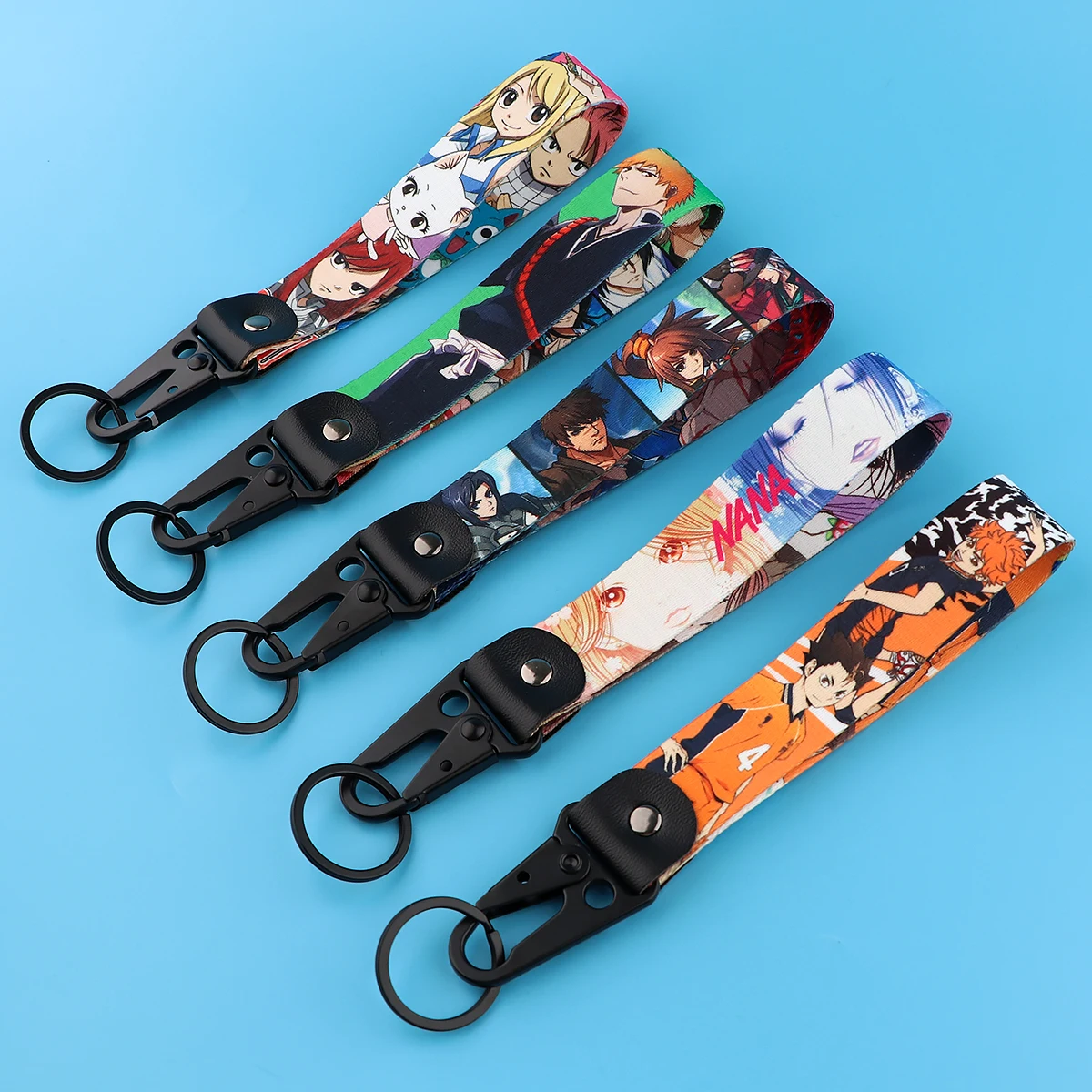 

QE020 Anime Haikyuu!! Eagle Beak Keychain Cartoon NANA Lanyard Used In Bags Phone Rope Badge Holder USB Pendant Key Chain