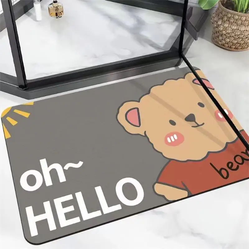 

Коврик для ванной оптом и в розницу, мягкий напольный коврик с диатомом, мультяшный абсорбирующий нескользящий Быстросохнущий коврик для в...