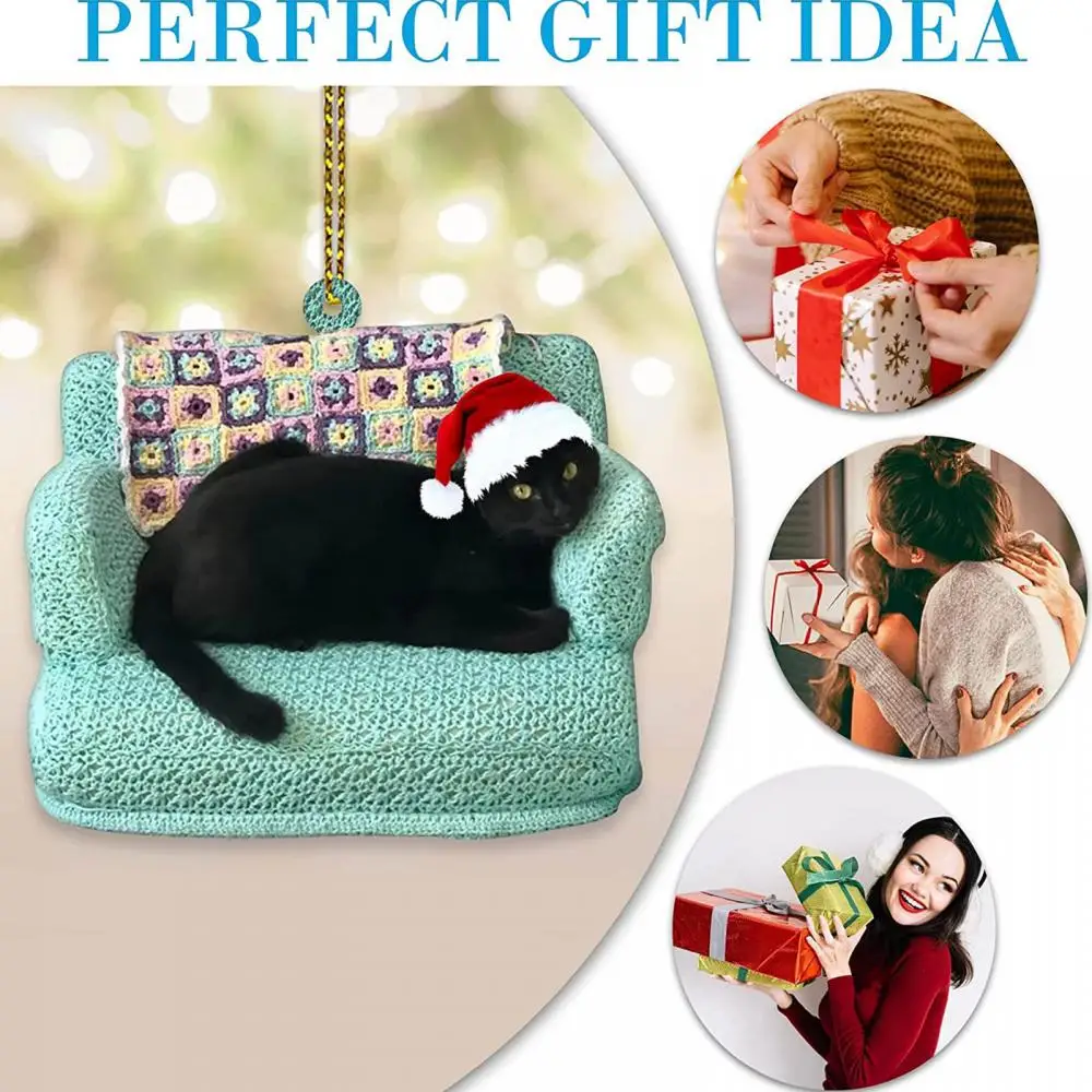 2/4/6 шт. милые подвески с черным котом прекрасное производство украшение для