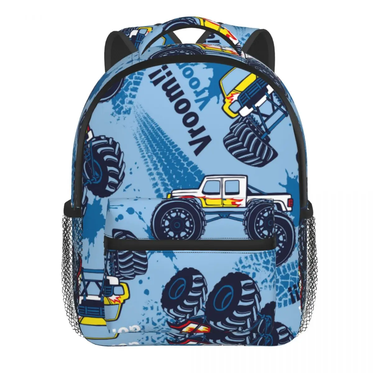 Children Bag Monster Truck Cars Kids Bag Kindergarten Preschool Backpack for Boys Girls 3-4-6 Years Old