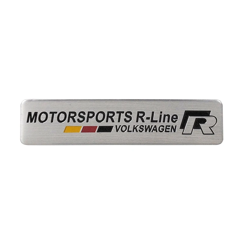 

3D Aluminum R line Logo Car Body Decoration Stickers Rline Rear Trunk Emblem Badge For VW Golf 6 8 7 GTI Sagitar Magotan Passat