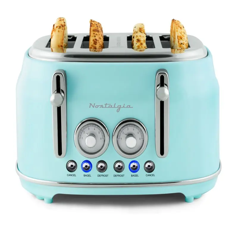 

CLTOS4AQ Classic Retro 4-Slice Toaster Aqua