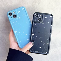 fashion white spot painting phone case for iphone 13 11 12 iphone13 pro xr x xs max iphone11 matte soft silicone back cover bag