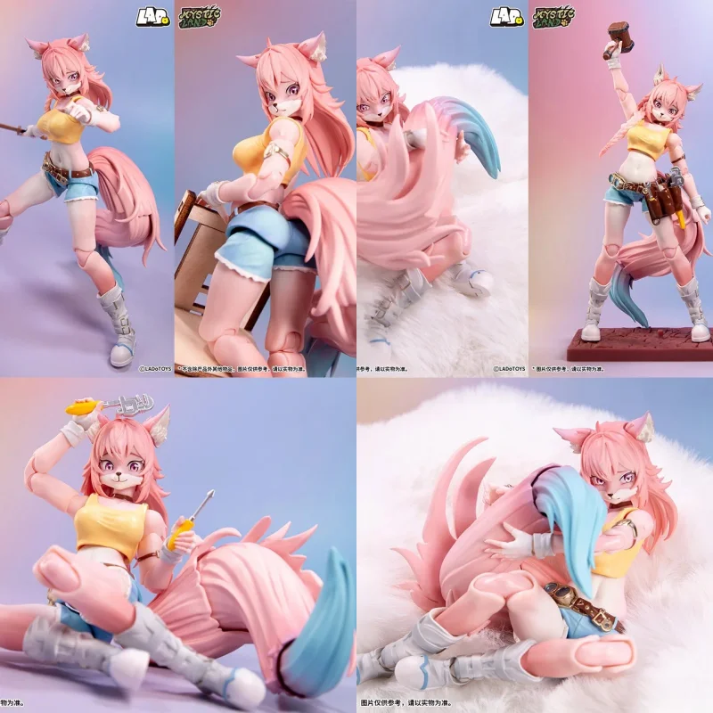Фото СОВЕРШЕННО НОВЫЙ LADOTOYS 1/12 Magical Continent Candy Land Style Fox Girl Liya Limited Pink Edition Полный набор 6-дюймовых экшн-игрушек №1