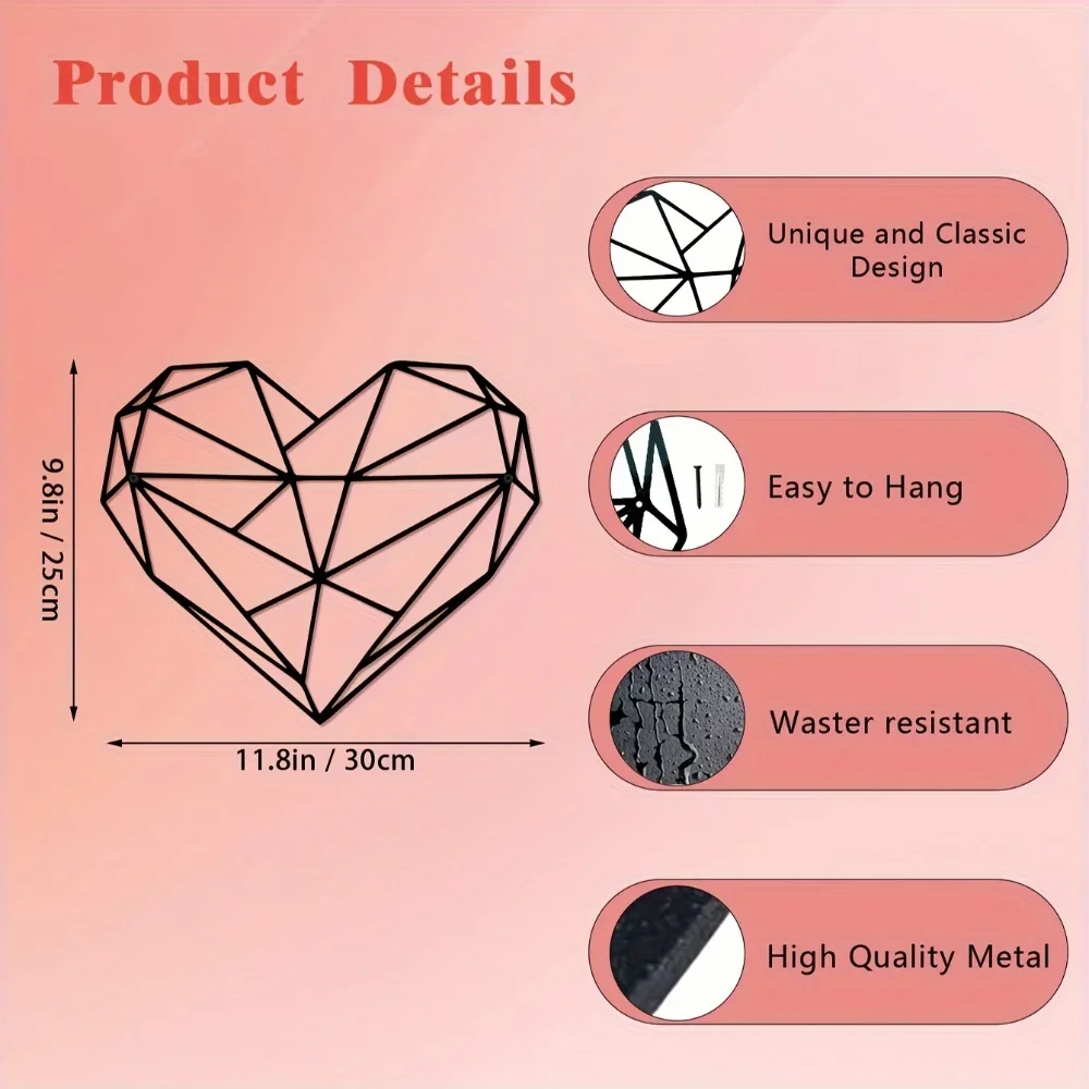 Настенный Декор В Форме Сердца Современный Сенсорный Для Каждой Комнаты