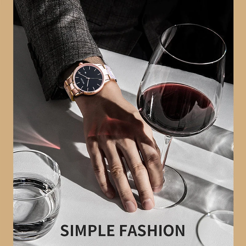 MEGIR Quartz Men's Watches Waterproof Stainless Steel Strap Watches Simple Clock Fashion Casual Lovers Wristwatch