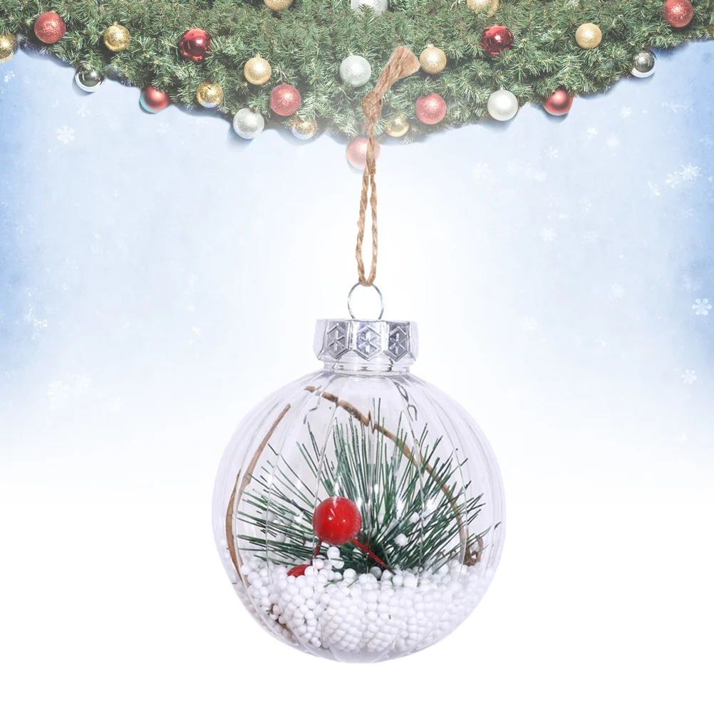 

Christmas Tree Decorations Xmas Pendant Small Round Haning Drop Ornaments for Home Party (4#)