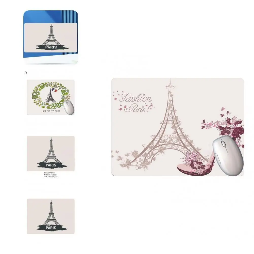 

Настольный коврик, коврик для мыши с гладкой поверхностью, прочный стол, украшение, полезный игровой коврик для мыши с изображением Эйфелев...