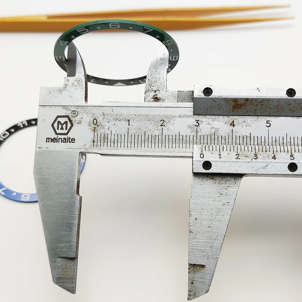 Flat Green Luminous Bezel 38mm Watch Bezel Ceramic Bezel,  Bezel Ring Mouth Watch Bezels Parts Men Watch Accessories