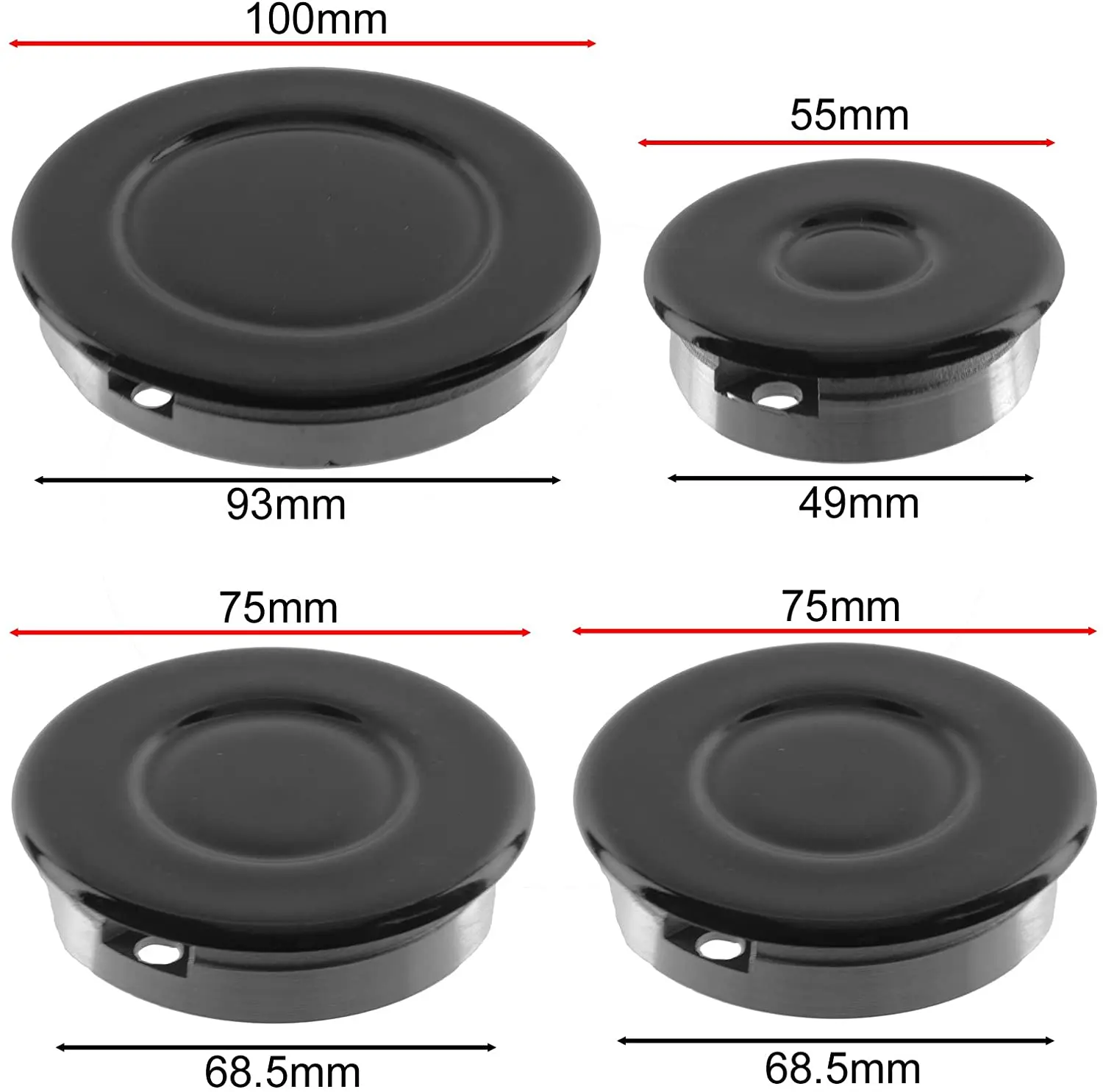 Kit de pièces de rechange  couronne et capuchon de flamme pour four  plaque de cuisson  brûleur à