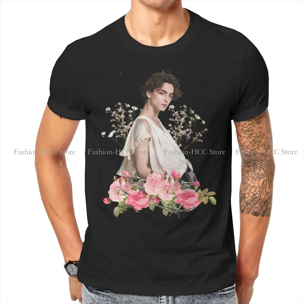 Винтажные хипстерские футболки с цветочным принтом мужская стильная футболка из