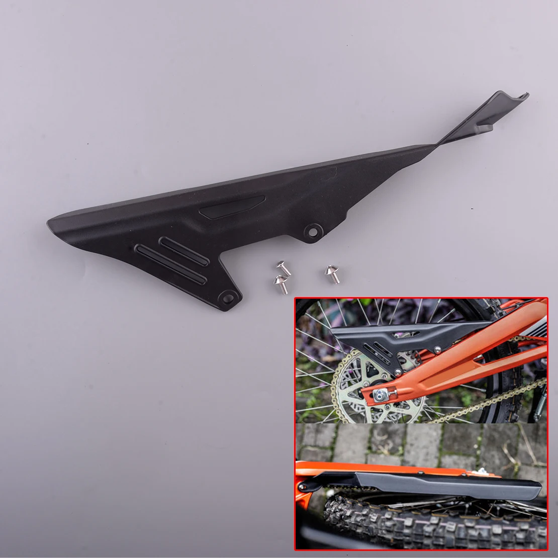 

Защитная крышка для задней цепи мотоцикла с винтом, подходит для электровелосипеда Sur-Ron, черного цвета