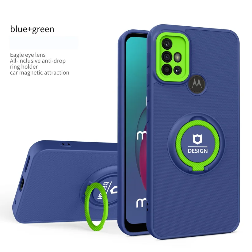 

Ring Holder Phone Case For Moto G30 G20 G10 Motorola E7 POWER E7i Mate rotating finger ring stand Cover