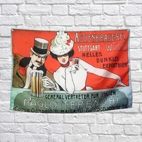 faolo terenghi retro beer festival banner canvas painting bar pub home decor tapestry vintage flag tapestry 4 metal grommets