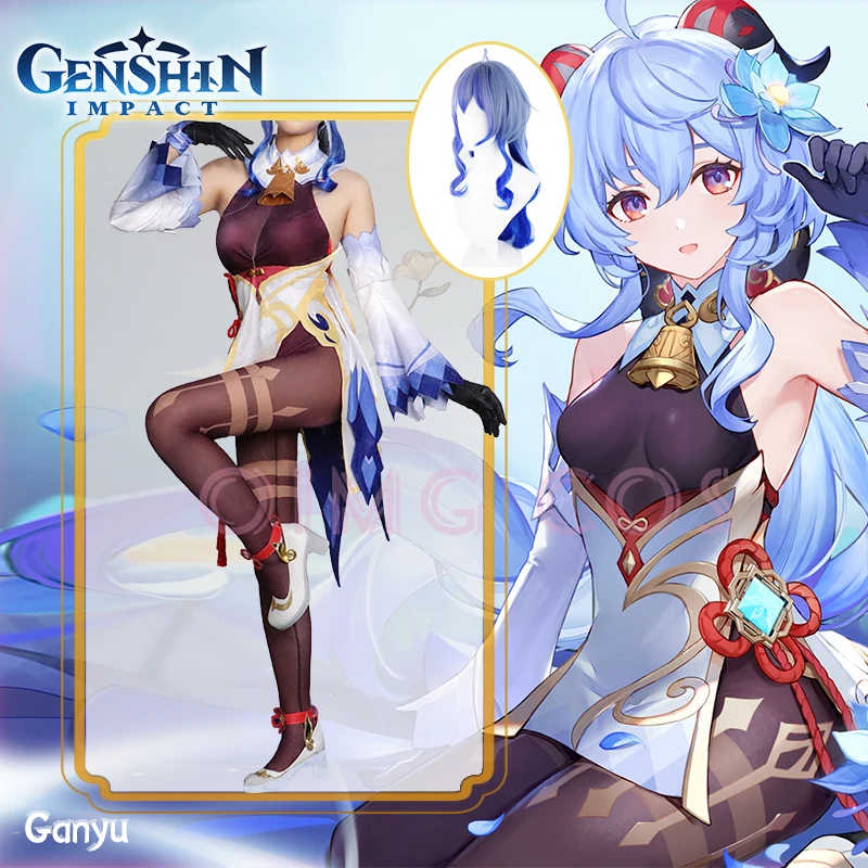 

Genshin Impact Ganyu Косплей Костюм Униформа аниме китайский стиль Хэллоуин костюмы для женщин игра