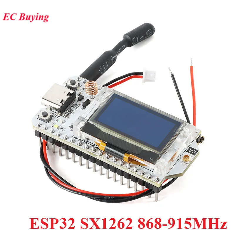 

ESP32 SX1262 LoRa 868MHz/915MHz 0.96 Inch OLED Display Wifi BLE ESP32-S3 Lora 32 IOT Development Board with Antenna For Arduino